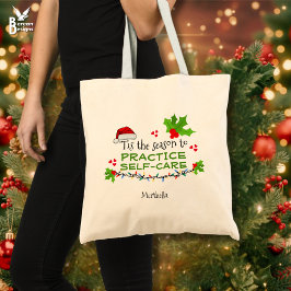 Bolsa Tote ESTAÇÃO Personalizada PARA O Natal DE AUTOCUIDADOS