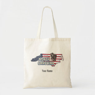 Bolsa Tote Estado da Carolina do Norte Estados Unidos Mapa US