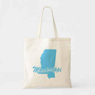 Bolsa Tote Estado da Forma do Mississippi