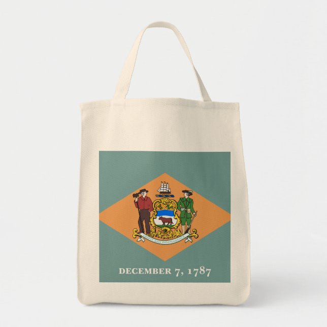 Bolsa Tote Estado de Bandeira de Delaware (Frente)