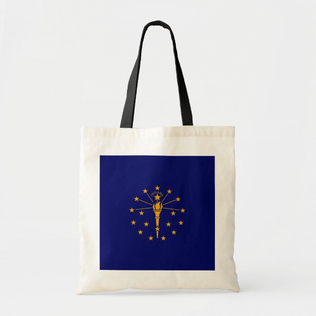 Bolsa Tote Estado de Indiana Flag Design (Frente)