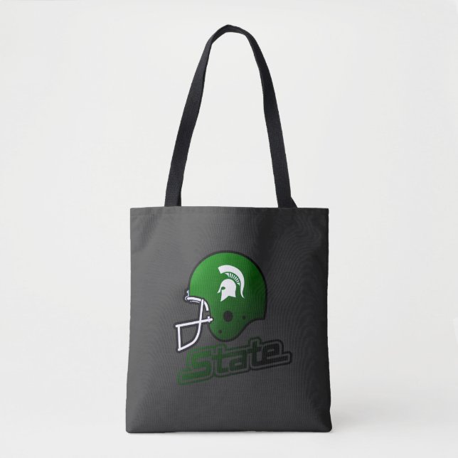 Bolsa Tote Estado de Michigan Green Black (Frente)