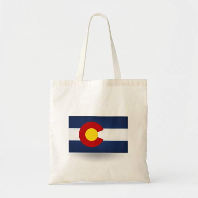 Bolsa Tote Estado de sacola da bandeira de Colorado (Frente)