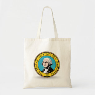 Bolsa Tote Estado de sacola do selo da bandeira de Washington