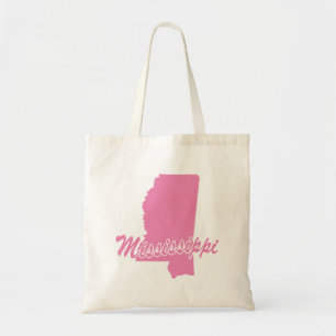 Bolsa Tote Estado do Mississippi Shape Tote Bag