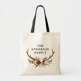 Bolsa Tote estágio de aquarela floral terracota moderno elega