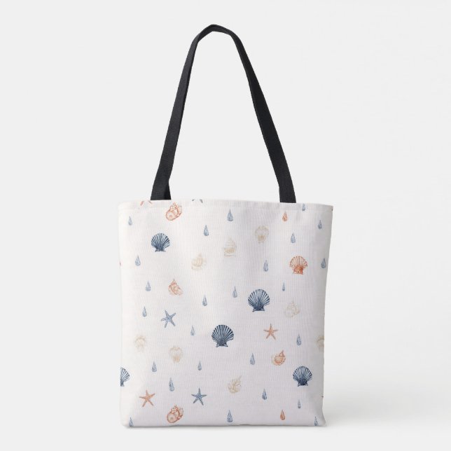 Bolsa Tote Estaleiro de Seashell — Padrão sem costura (Verso)
