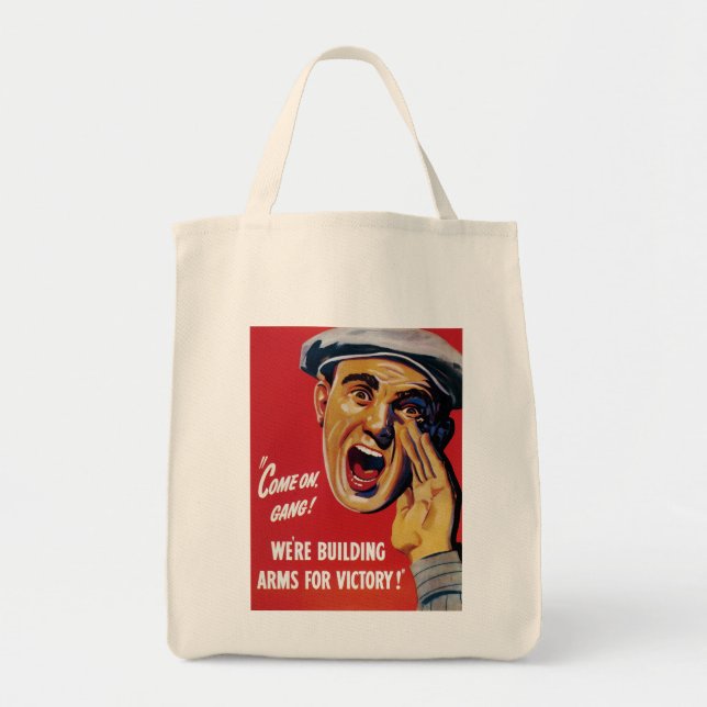 Bolsa Tote Estamos construindo armas para a vitória! (Frente)