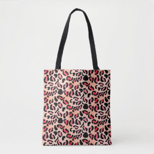 Bolsa Tote Estampa Animal de Padrão de Leopardo Moderno