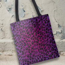 Estampa de Animal Leopardo Rosa Roxo Ombre Fashion