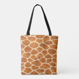 bolsa tote estampa de girafa bege