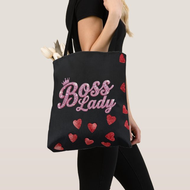 Bolsa Tote Estampa Total Corações Boss Lady (Close Up)