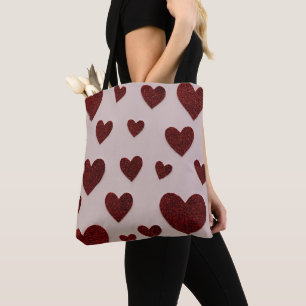 Bolsa Tote Estampa Total de Corações