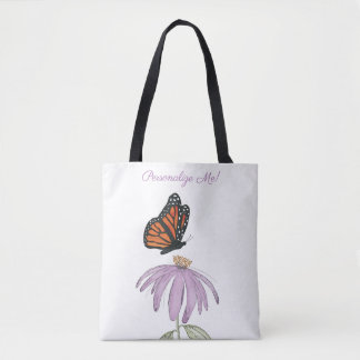Bolsa Tote Estampa Total Flor de Cone com Borbolet