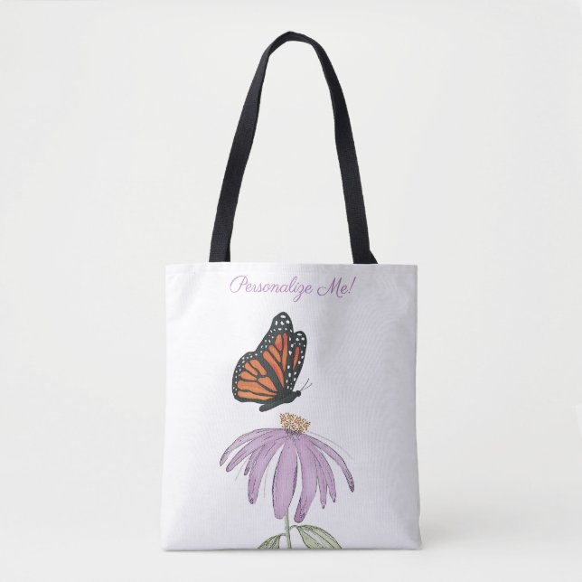 Bolsa Tote Estampa Total Flor de Cone com Borbolet (Frente)