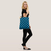 Estampa Xadrez Azul e Preto