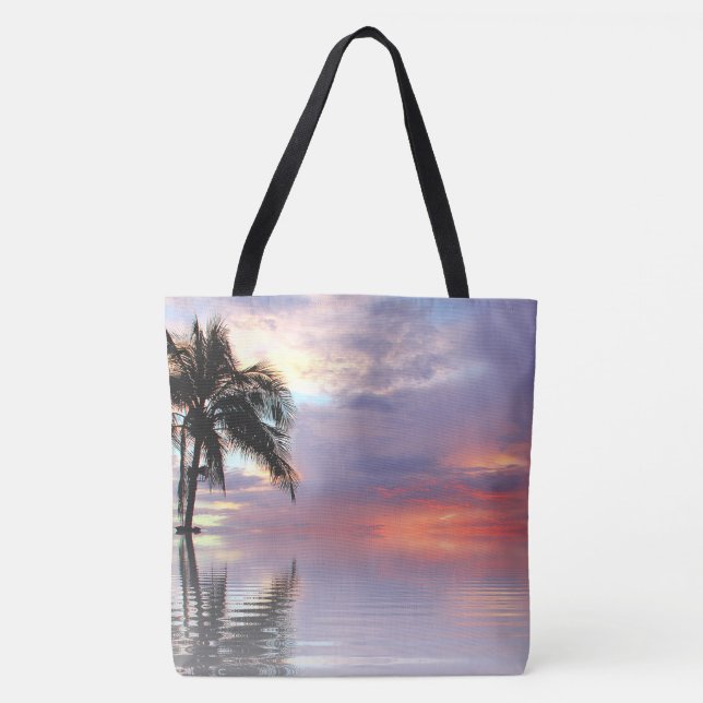 Bolsa Tote Estampada “Pôr do Sol Encantador” (Frente)
