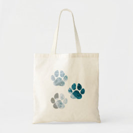 Bolsa Tote Estampas de pata de cão - Ondas de praia e areia