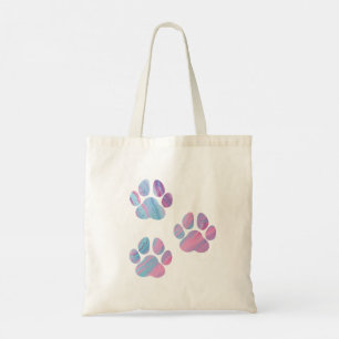 Bolsa Tote Estampas de pata de cão - Tintas coloridas
