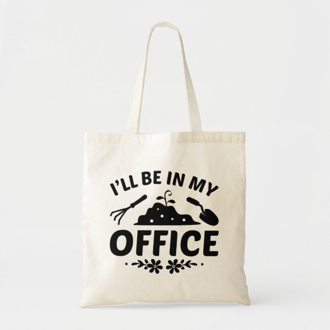 Bolsa Tote Estarei no meu escritório (Frente)