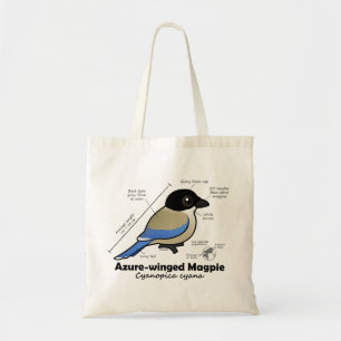 Bolsa Tote estatísticas Azure-voadas do Magpie