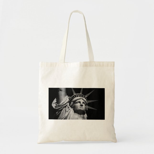 Bolsa Tote Estátua Branca Negra da Liberdade, Nova Iorque (Frente)