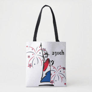 Bolsa Tote Estátua da Liberdade c/ Fogos de Artifício 250º In