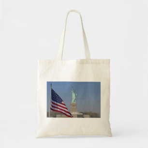 Bolsa Tote Estátua da Liberdade e Bandeira Americana Patrióti