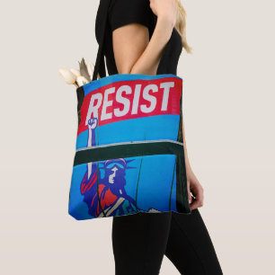 Bolsa Tote Estátua da Liberdade Inscrição, mercearia RESIST