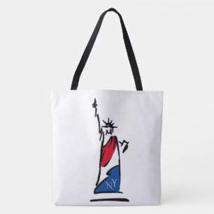 Bolsa Tote Estátua da Liberdade / Lady Liberty Stripes