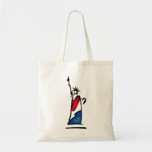 Bolsa Tote Estátua da Liberdade / Listras da Dama da Liberdad