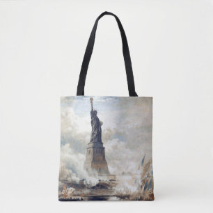 Bolsa Tote Estátua da Liberdade Revelando 1886