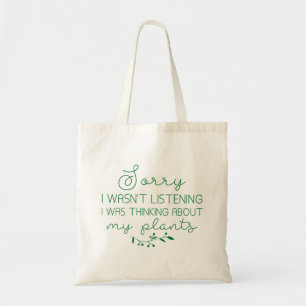 Bolsa Tote Estava Pensando Nas Minhas Plantas.