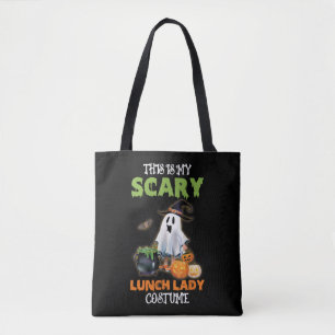 Bolsa Tote Este é meu almoço assustador Lady Ghost Halloween