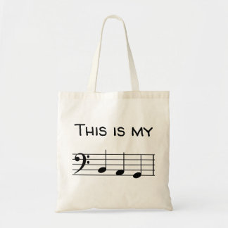 Bolsa Tote Este é meu clef baixo do SACO