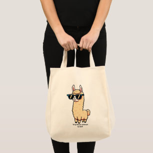 Bolsa Tote Este Llama Drama é uma pose esquisita em óculos es