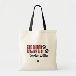 Bolsa Tote Este ser humano pertence a border collie
