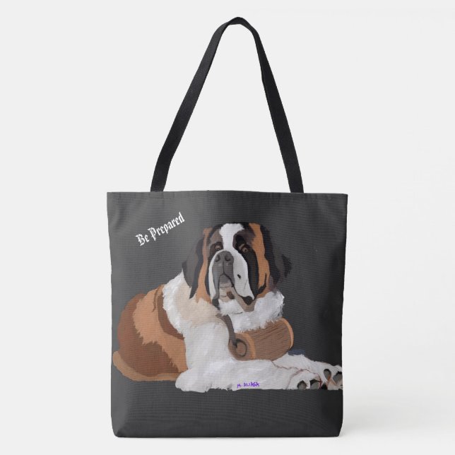 Bolsa Tote Esteja Preparado! São Bernardo e Barril (Frente)