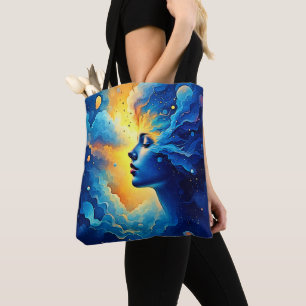 Bolsa Tote Estelar Consciência Energia Espiritual
