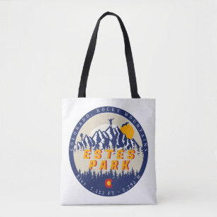 Bolsa Tote Estes Park Colorado Flag Mounts Caminhando de Souv