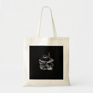 Bolsa Tote Estética Cottagecore Cogumelo Caracol Fungos Gobli