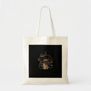 Bolsa Tote Estética Cottagecore Cogumelo Caracol Goblincore M