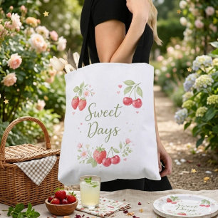Bolsa Tote Estética de Frutas em Aquarela Dias Doc