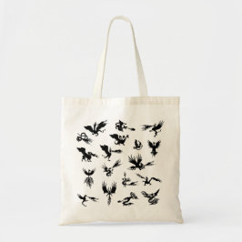 Bolsa Tote Estética Preta Sólida Minimalista Escura e Elegant