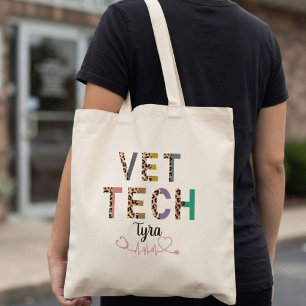 Bolsa Tote Estetoscópio de Técnico Veterinário com Estampa de