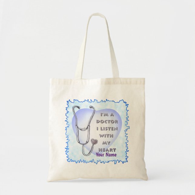 Bolsa Tote Estetoscópio Médico do coração (Frente)