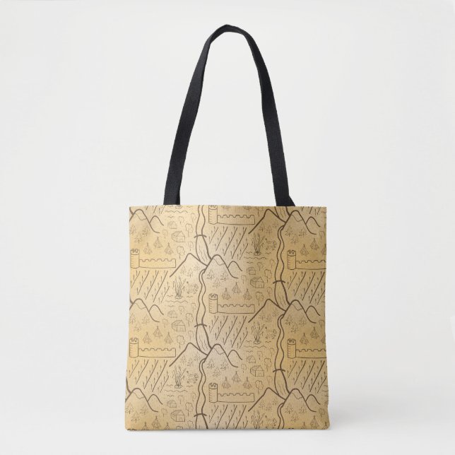 Bolsa Tote estilização do mapa antigo (Frente)
