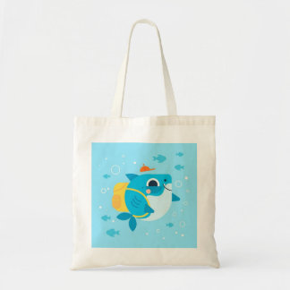 Bolsa Tote estilo "baby-shark-Cartoon"