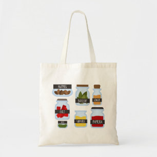 Bolsa Tote Estilo de cozinhar de potes coloridos