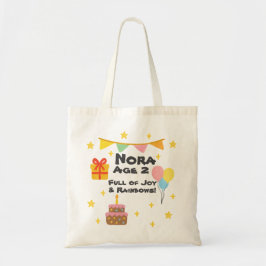 Bolsa Tote Estilo de Crayon editável - Rainbow Fiesta 1 a 8 Y